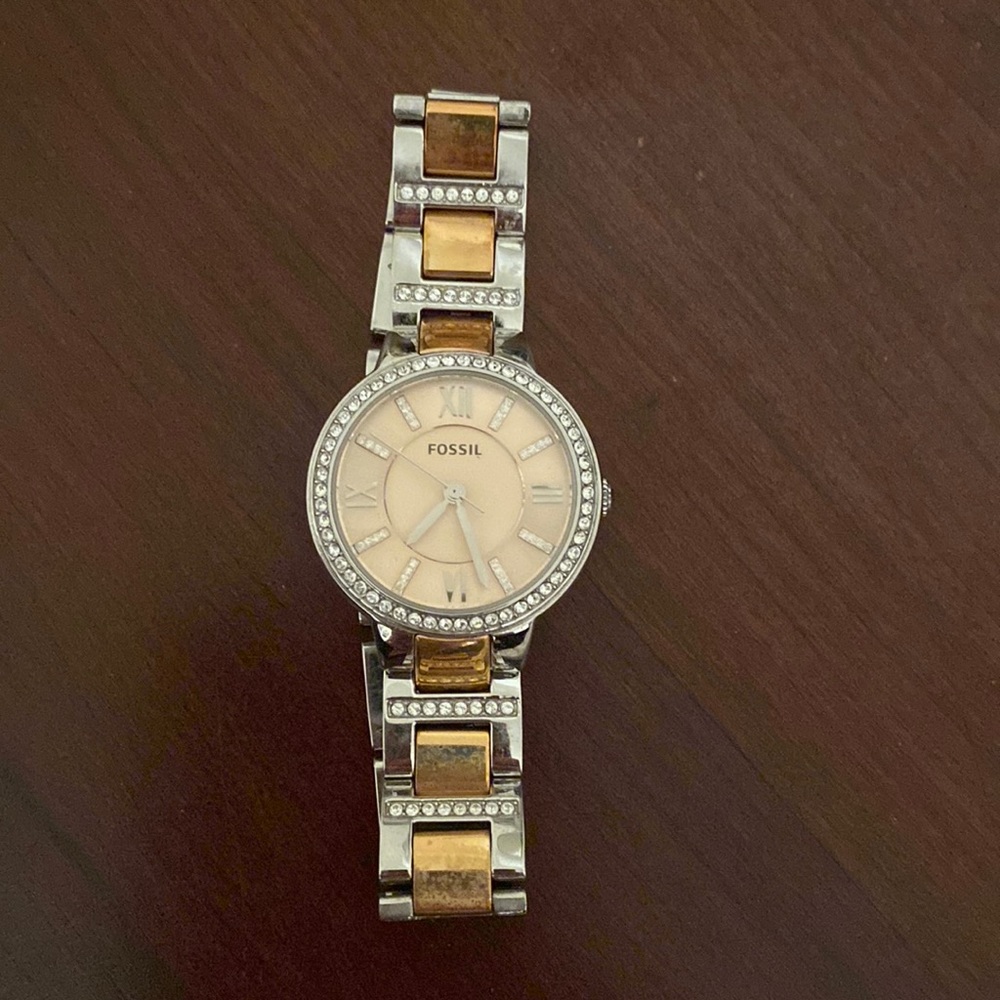 Rose Gold Fossil Watch